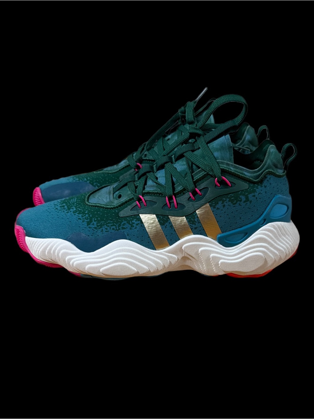 adidas Trae Young ‘96 Olympics TEAM GREEN Teal/Gold/Pink Men’s size 11